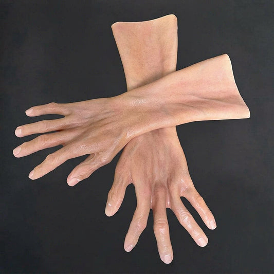 REALISTIC SILICONE ARM GLOVES – FULL ARM FAKE SKIN PROP FOR COSPLAY, FILM & THEATER EFFECTS