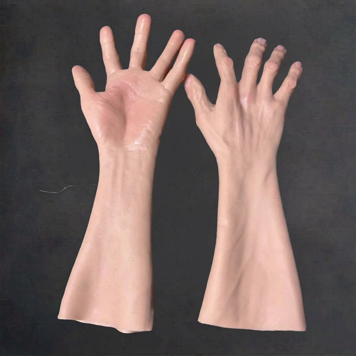 REALISTIC SILICONE ARM GLOVES – FULL ARM FAKE SKIN PROP FOR COSPLAY, FILM & THEATER EFFECTS