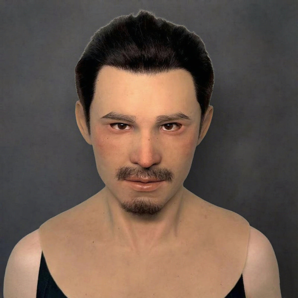 Mature Male Silicone Mask with Hair and Beard - Movie Prop Mask